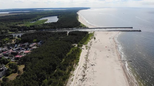 Dziwn&oacute;w drone film with Batlic Sea