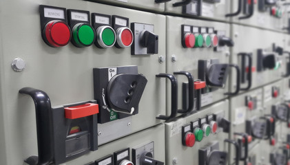 electrical part and accessories in the  control cabinet , control and power distributor,lockout ,tagout