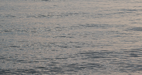 Evening sunset light on the sea