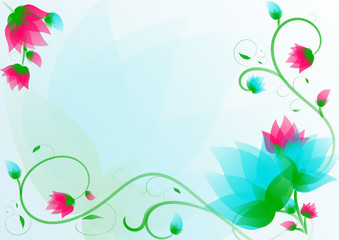 abstract floral background with flowers