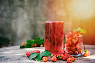 Cherry juice, Cherries drink with fresh cherry