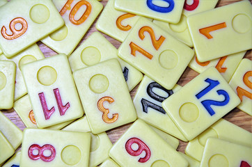 Fototapeta premium many different pieces of rummy game