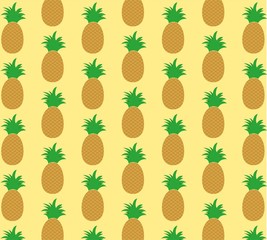 Illustration vector design of seamless pattern of pineapple