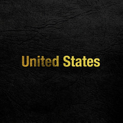 United States of America (USA). Black, golden and luxury text. Premium edition.