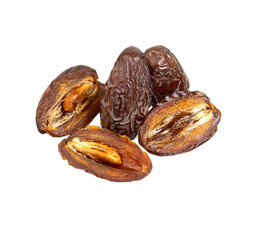 palm dates on isolated white background