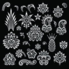 White Vector Lace. Clip Art.