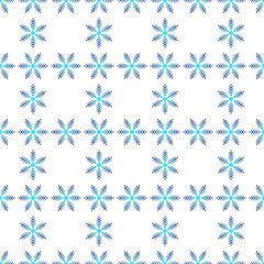 Winter seamless pattern with colorful gradient snowflakes on white background. Vector illustration for fabric, textile wallpaper, posters, gift wrapping paper. Christmas vector illustration. 