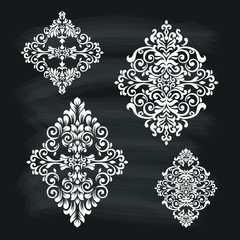 Vector Vintage Baroque card. Vector Ornamental frame.