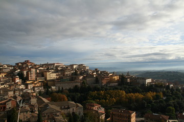 Fototapeta na wymiar Perugia, Italy : view of the city from the 