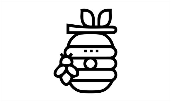 Animal, bee, beehive, house,bee house, farm, farming, insect life, nature, bee house free vector image icon