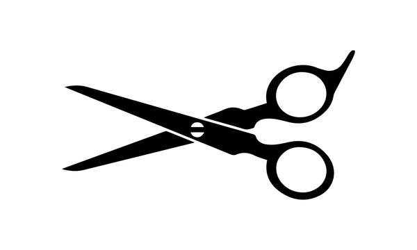 Winged scissors cut out badge high quality Vector Image