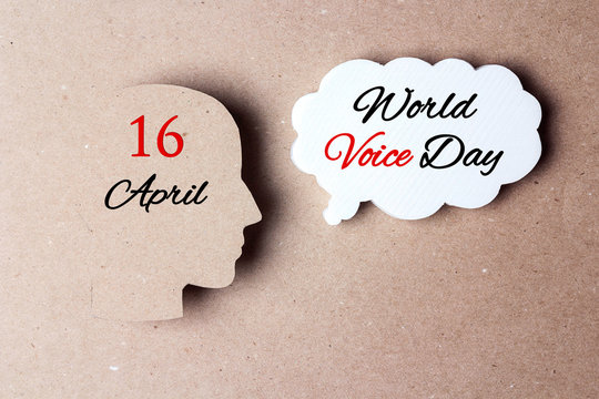 Greeting card with head silhouette and speech bubble on brown paper background. - Powered by Adobe