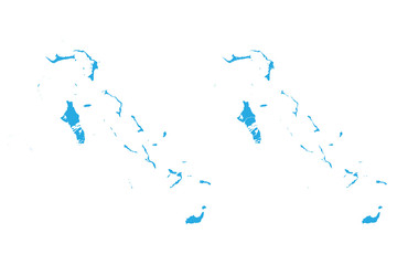 Naklejka premium Map - Bahamas Couple Set , Map of Bahamas ,Vector illustration eps 10.