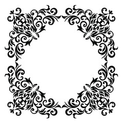 Vector Vintage Baroque card. Vector Ornamental frame.