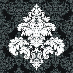 Vector Vintage Baroque card. Vector Ornamental frame.