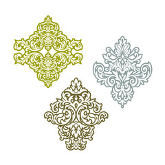 Vector Vintage Baroque card. Vector Ornamental frame.