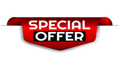 Special Offer red vector banner 