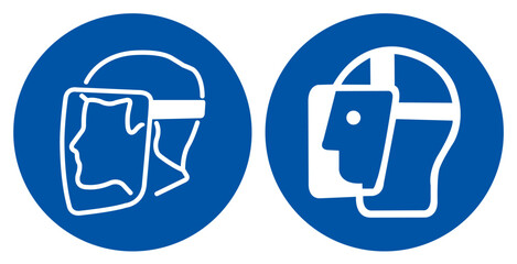 Face Shield Symbol Sign,Vector Illustration, Isolated On White Background Label. EPS10