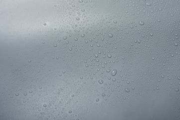 Roofing waterproofing, PVC membrane properties, close-up with water drops