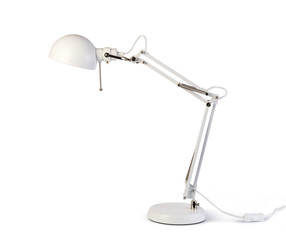 Table lamp on white background