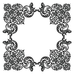 Vector Vintage Baroque card. Vector Ornamental frame.