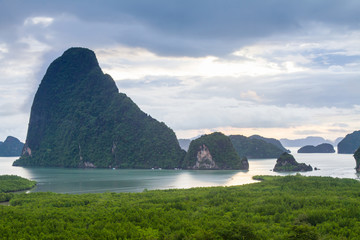 Landscape Viewpoint Phang Nga Bay highlight of Phang nga ,Thailand
