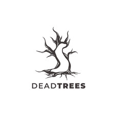 initial S dead tree logo design vector