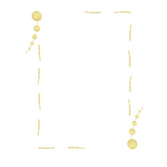 Watercolor golden rectangular frame. Perfect for decorating wedding invitations, photo albums, souvenirs and other creative ideas.