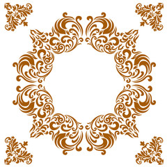 Vector Vintage Baroque card. Vector Ornamental frame.