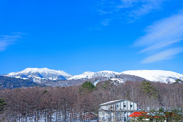 草津の雪山