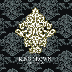 Vector Vintage Baroque card. Vector Ornamental frame.