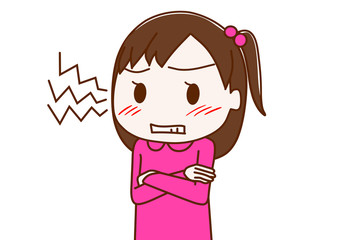 イライラする少女