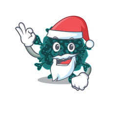 Herdecovirus Santa cartoon character with cute ok finger