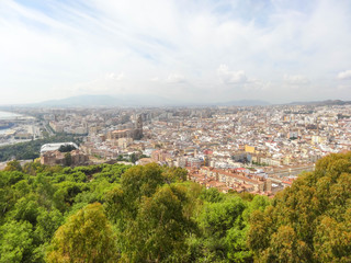 Fototapeta na wymiar Malaga Spanien Altstadt Panorama Sehenswürdigkeiten