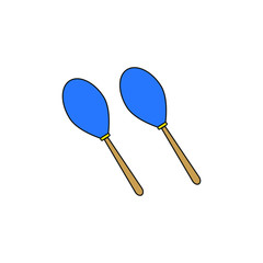 maracas instruments on white background