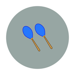 maracas instruments on white background