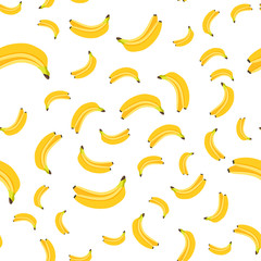Obraz na płótnie Canvas Banana fruit seamless pattern. Banana vector background illustration
