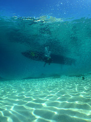 Fototapeta na wymiar UNDERWATER SCUBA DIVER CARIBBEAN SEA