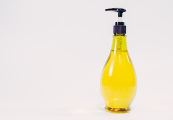 Liquid soap. Bottle with soap for disinfecting hands.