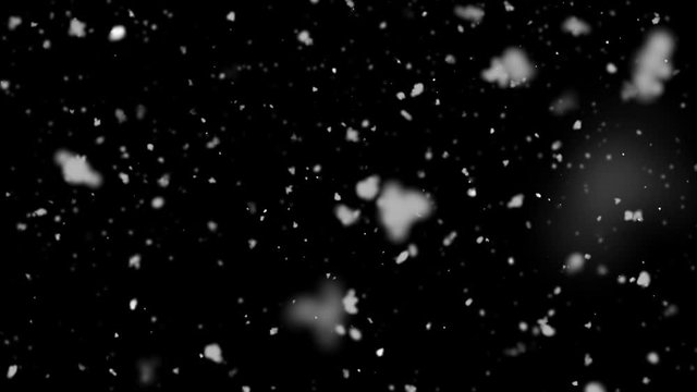 High quality Falling Snow Flakes Blizzard 4k Loop Animation black Alpha Green Screen background. Heavy wind snowflake, snowstorm, Snowfall winter, overlay, Christmas, holiday, festive, New Year