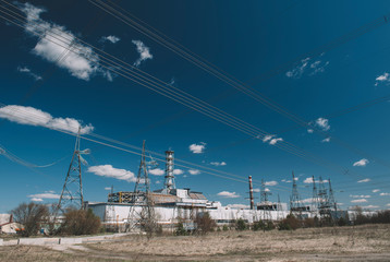 Chernobyl power station, 4-th block, Ukraine.