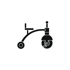 child tricycle on white background