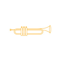 Obraz premium trumpet air instrument on white background