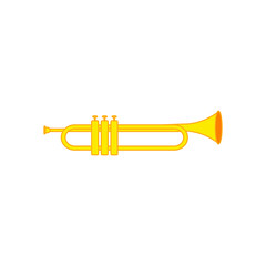 Fototapeta na wymiar trumpet air instrument on white background