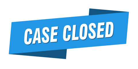 case closed banner template. case closed ribbon label sign