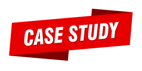 case study banner template. case study ribbon label sign