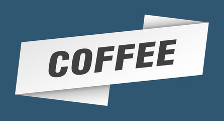 coffee banner template. coffee ribbon label sign