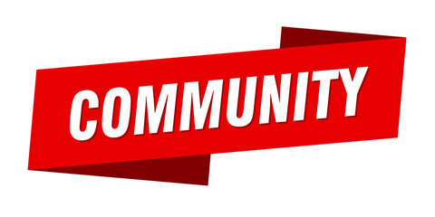 community banner template. community ribbon label sign