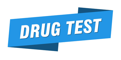 drug test banner template. drug test ribbon label sign