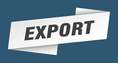 export banner template. export ribbon label sign
